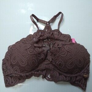 PINK from VS laced medium bralette  brown